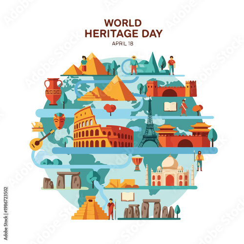 A colorful illustration of landmarks (1)