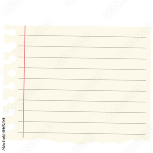 Torn Ripped Notebook Papper Illustration