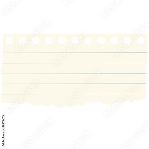 Torn Ripped Notebook Papper Illustration