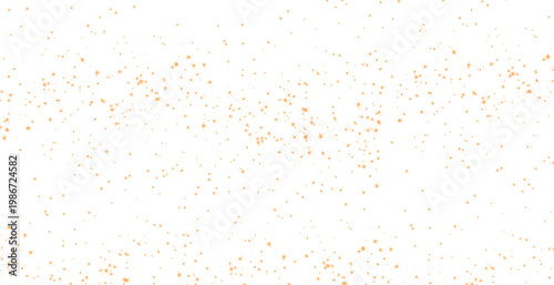 Shimmering golden and white sparkling particles isolated on transparent background, glowing glitter dust overlay creating magical festive holiday light effect for greeting cards and decoration design.