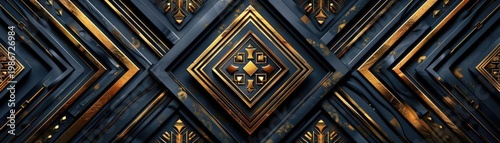 Art deco-inspired geometric pattern design