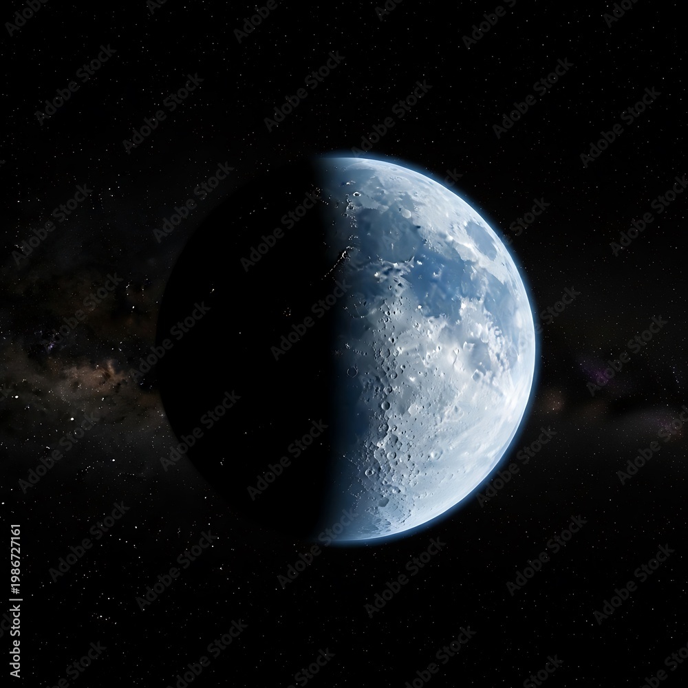 Fototapeta premium Earth from space during lunar eclipse.