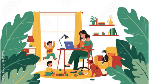 Navigating Professional Ambition and Household Harmony in a Dynamic Home Office Environment