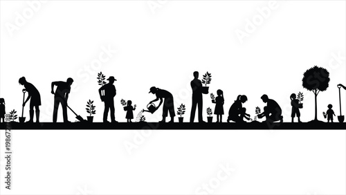 Planting the Seeds of Tomorrow A Multigenerational Silhouette of Community Reforestation and Environmental Stewardship