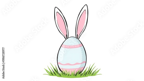 Easter Egg with Rabbit Ears 