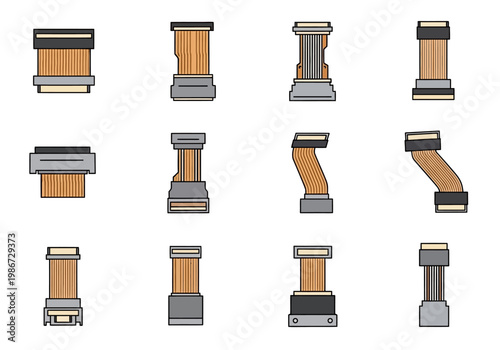Various perspectives of multiple industrial copper connectors are shown.