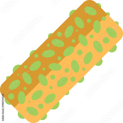 Vector illustration of a nutritious energy snack for fitness and healthy lifestyle