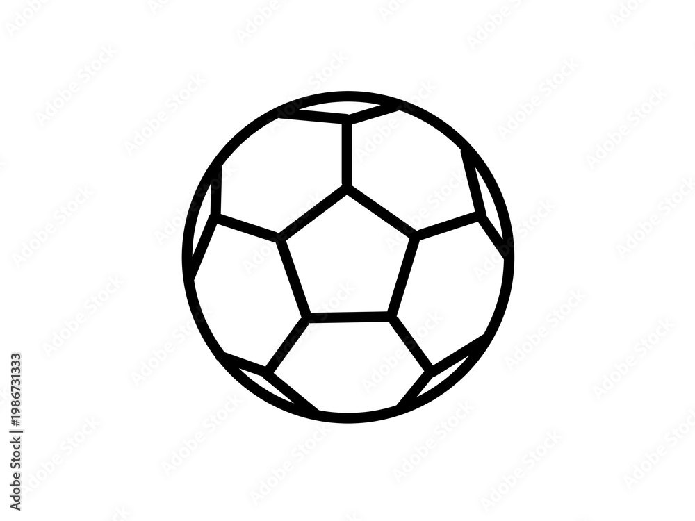 Naklejka premium サッカーボール シンプル 黒