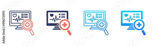 Health Analytics Icon Pack In Multiple Styles