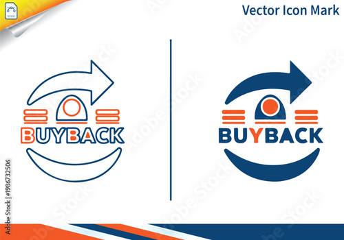 Buyback finance arrow circle circular economy trading return.