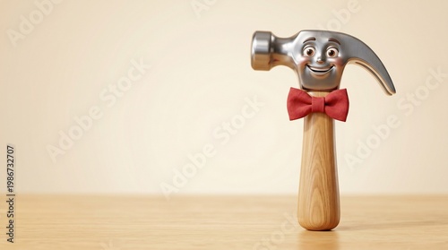 Creative Labour Day Concept with Single Hero Object on Solid Color Background Featuring Symbolic Work Tools and Modern Workforce Appreciation Theme with Ample Copy Space for Text Overlay Commercial St