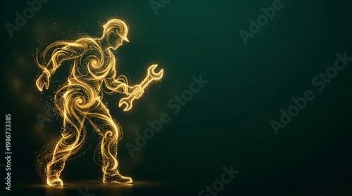 Creative Labour Day Concept with Single Hero Object on Solid Color Background Featuring Symbolic Work Tools and Modern Workforce Appreciation Theme with Ample Copy Space for Text Overlay Commercial St