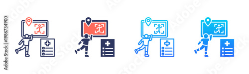 Remote Rehabilition icon set multiple style collection