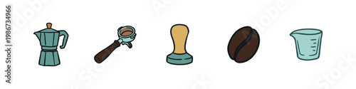 Coffee Making Equipment Icons