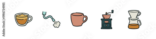 Coffee and Drink Preparation Icons