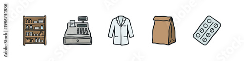 Pharmacy and Medical Equipment Icons