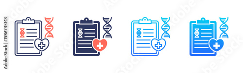 Genomic Health icon set multiple style collection