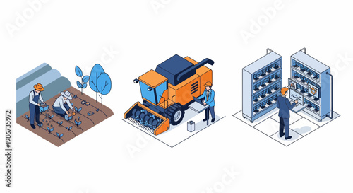 Manual farm to machine farm and smart tech farm for food in a new way