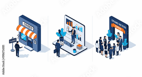 Store in a fix then plan for a new grand open shop for growth gain