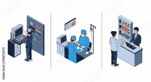 Doc Med Team At Work In Lab Room Desk Ward Clinic Care And Unit Now