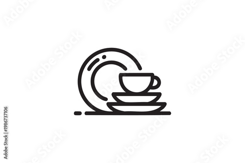 Dishwashing And Kitchenware Icons For Domestic And Food Service