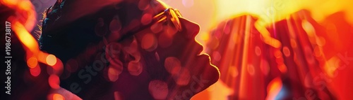 Audience enthralled by a captivating performance unfolding on stage  ,close-up