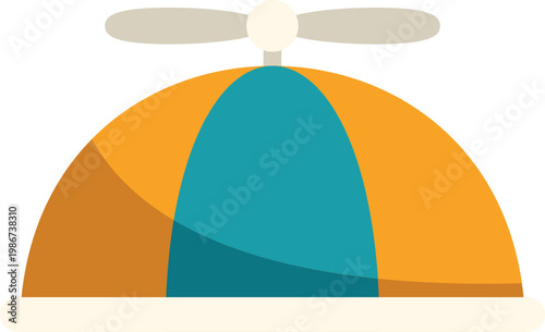 Colorful propeller hat offering a whimsical symbol of play and childish joy