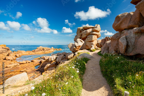 Pink granite coast (Cote de granit rose), France