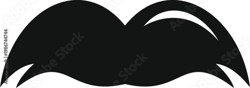 Mustache silhouette representing facial hair, male grooming, and movember concept