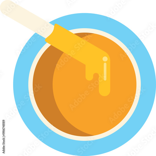 Waxing spatula dipping in a bowl of hot depilatory wax, a skincare concept