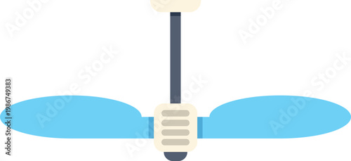 Ceiling fan moving air for climate control and ventilation