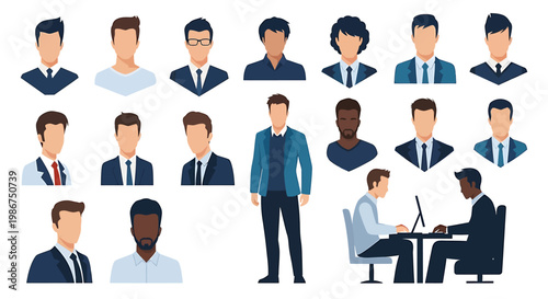 Silhouette of a Man in a Suit and Tie, Representing Business and Professionalism