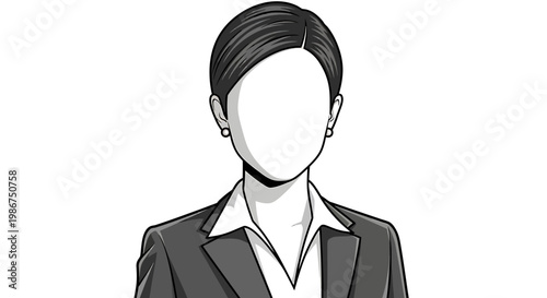 Silhouette of a Man in a Suit and Tie, Representing Business and Professionalism