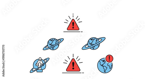 Planetary Crisis - A Visual Representation of Global Challenges.
