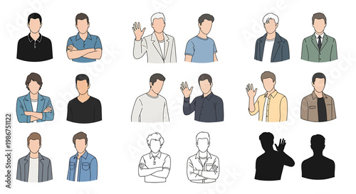 Silhouette of a Man in a Suit and Tie, Representing Business and Professionalism