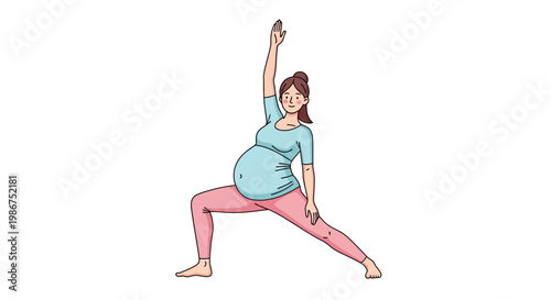 Simple black and white line art illustration of a happy expectant mother holding her pregnant belly, symbolizing the joy and anticipation of new life and the journey of motherhood