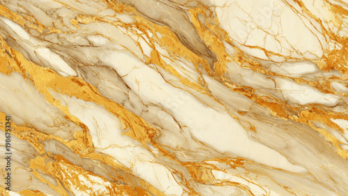 Принти на полотні Beautiful gold and white marble texture with elegant golden veins pattern
