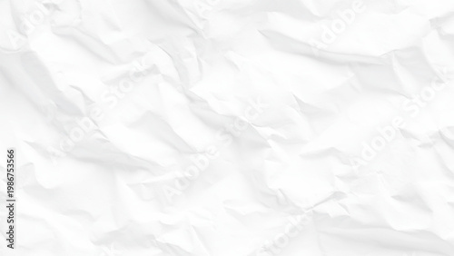 Crumpled white paper texture background with creases and folds smooth surface