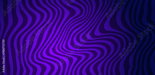 Abstract Wavy Stripe Pattern Purple Blue Background