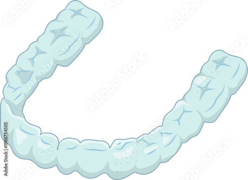 歯科矯正で使われるマウスピースのイラスト