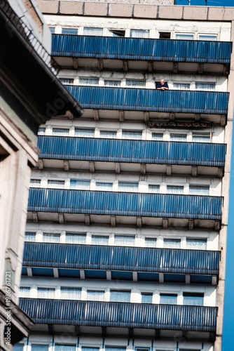 Historisches Foto Plattenbauten in Halle Neustadt, 1990, Halle (Saale), Deutschland