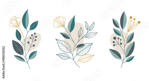 A calming, clean graphic of leaves, perfect for website design, branding, or social media content needing a touch of nature and understated elegance.