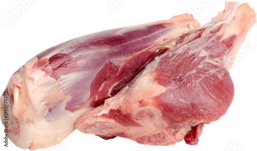 Quadro em tela Lamb Meat Isolated On White Background