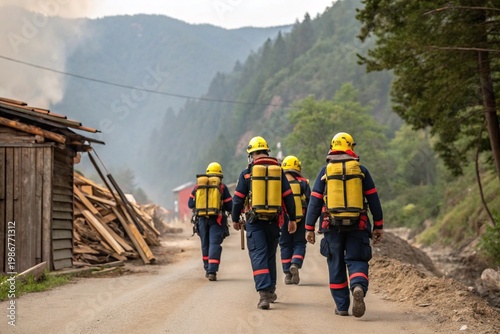 Organized disaster response training drill showcasing emergency preparedness teamwork, rescue coordination, crisis management, evacuation planning, and community resilience for real life emergency.