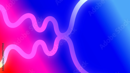 Abstract colorful gradient wavy lines background smooth fluid curves modern minimal design editable vector