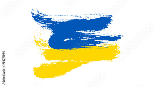 Ukrainian national flag in grunge style
