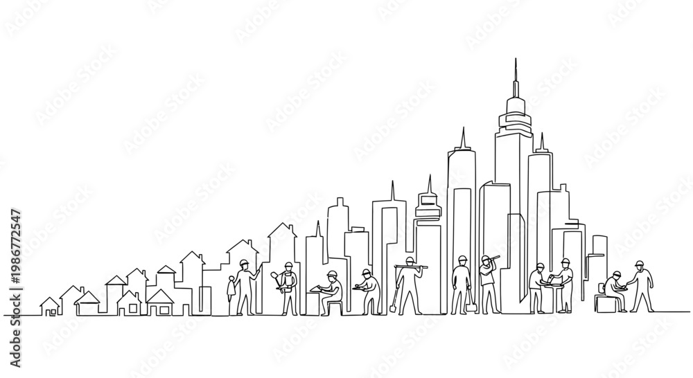Fototapeta premium New York City Skyline Urban Landscape.