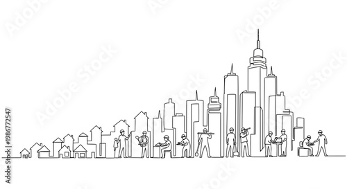 New York City Skyline Urban Landscape.