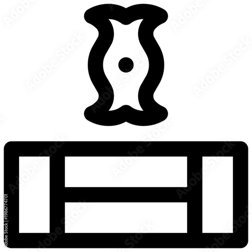 Composting. Editable stroke vector icon.