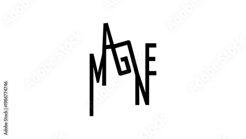 imagine symbol, black isolated silhouette